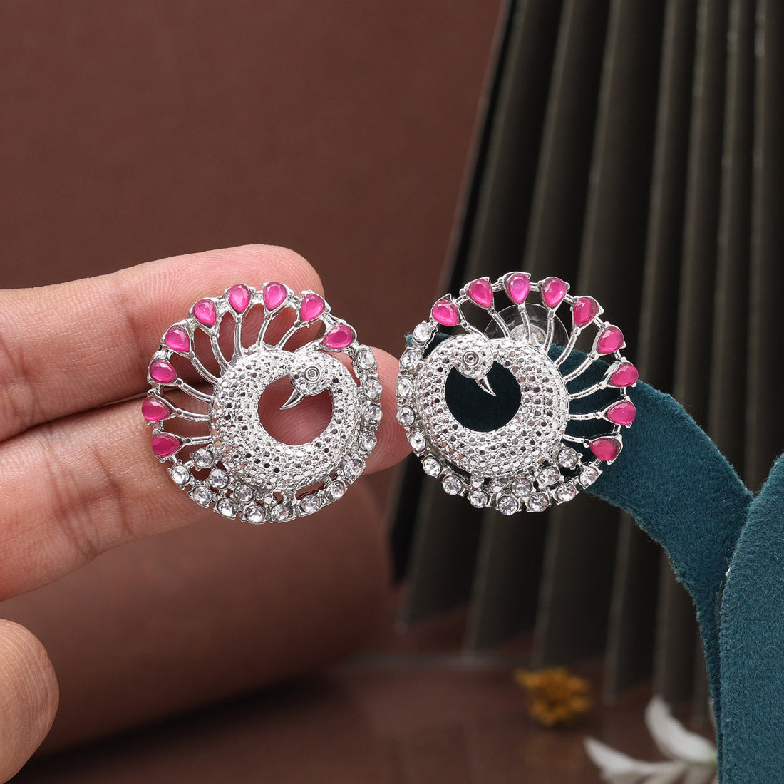 Blush Pink Color Fashion Earrings
