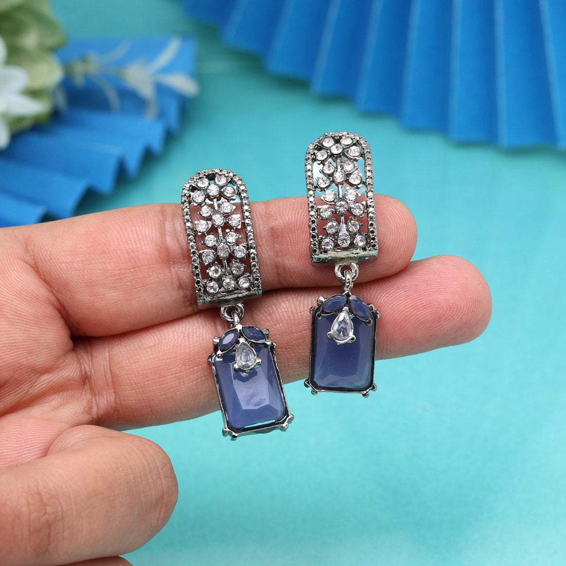 Berry Magenta Color Fashion Earrings