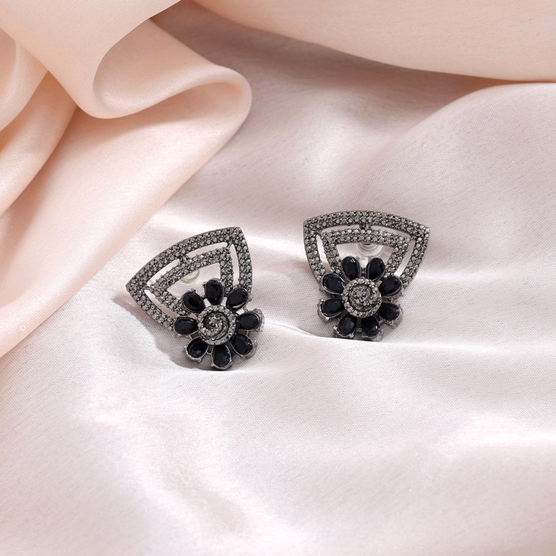 Wine Maroon Color Fashion Earrings
