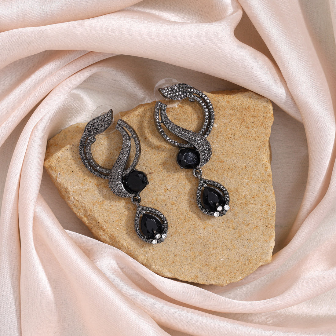 Hot Magenta Color Fashion Earrings