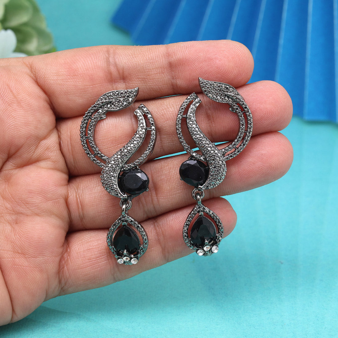 Hot Magenta Color Fashion Earrings