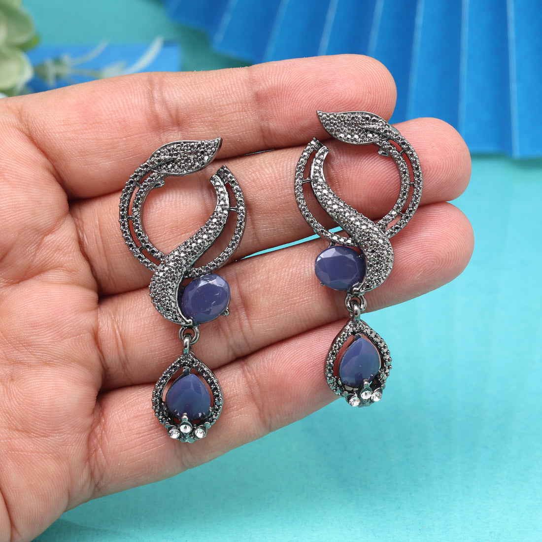 Hot Magenta Color Fashion Earrings