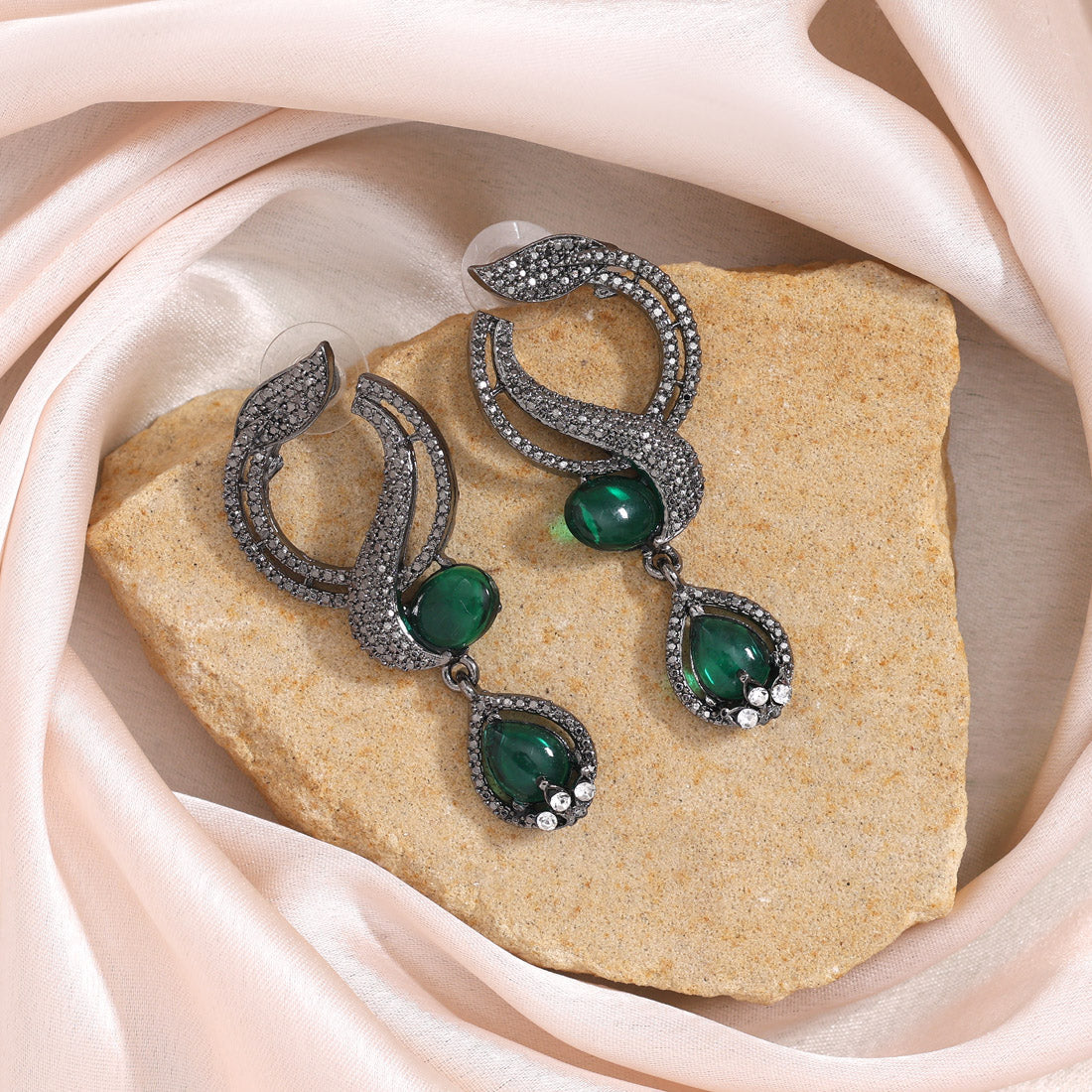 Hot Magenta Color Fashion Earrings