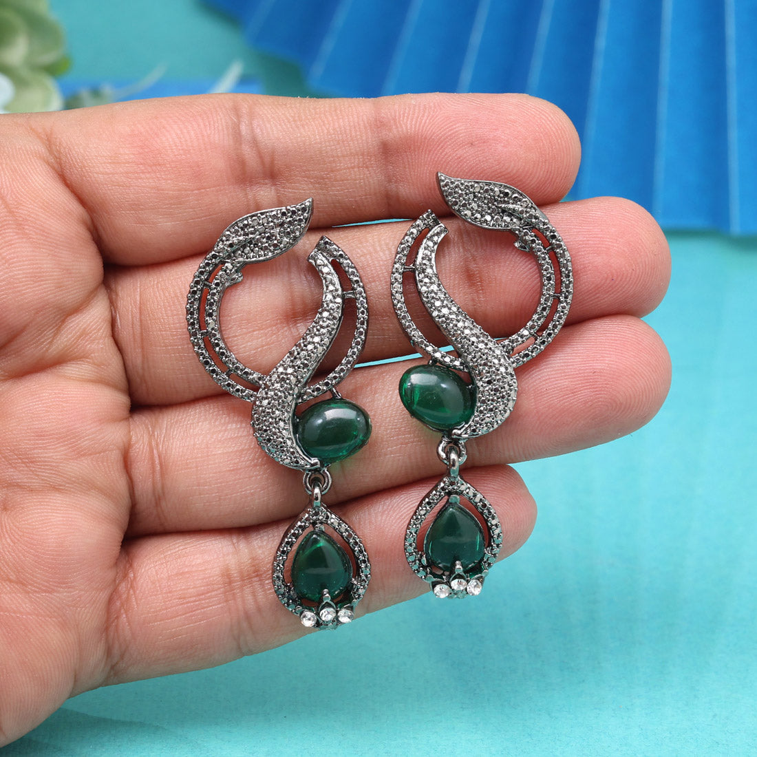 Hot Magenta Color Fashion Earrings