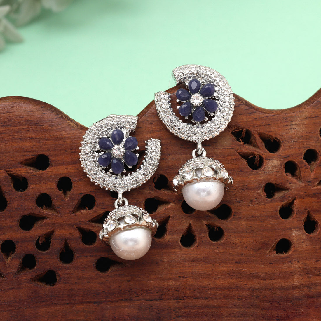 Chic Blue Color Fashion Earrings