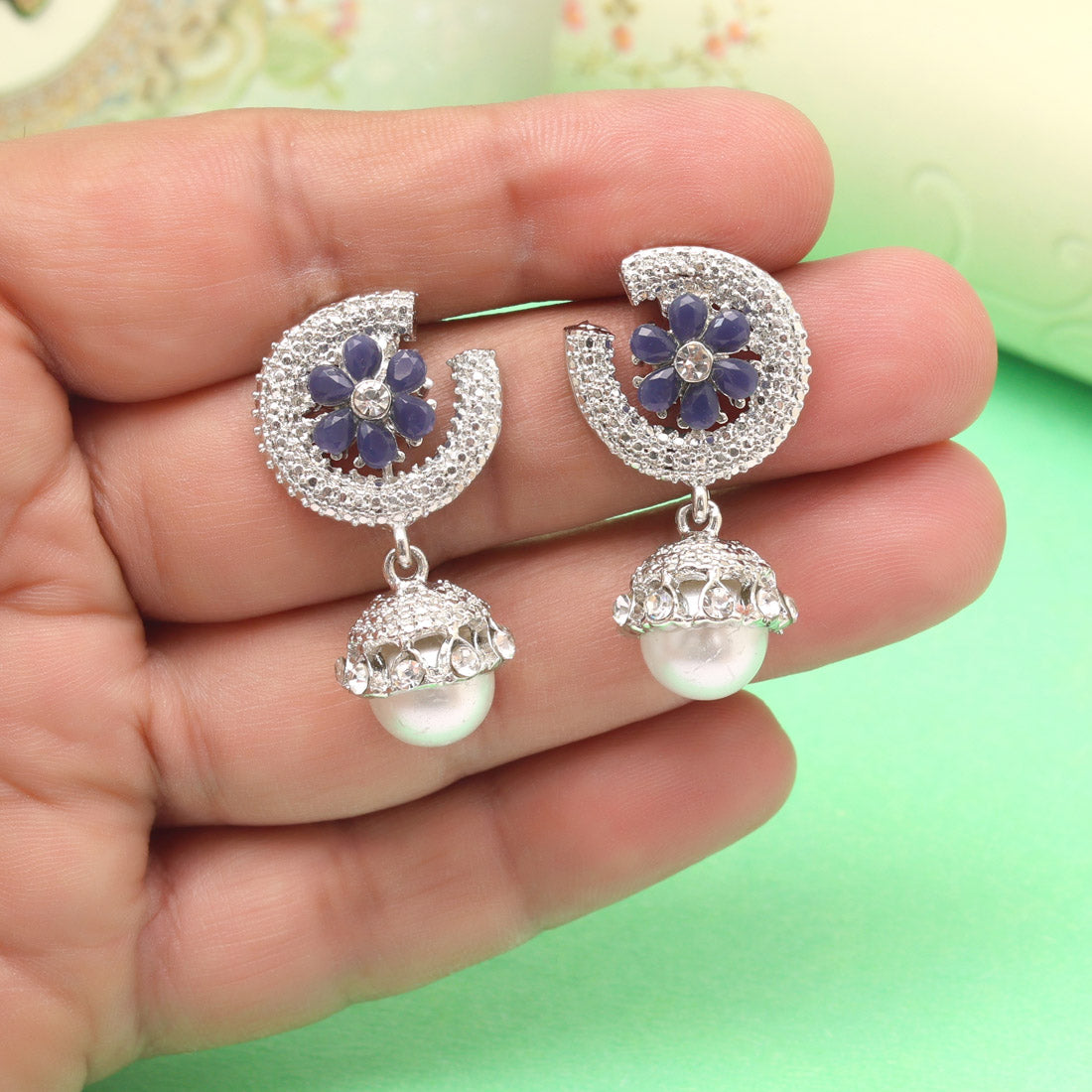 Chic Blue Color Fashion Earrings