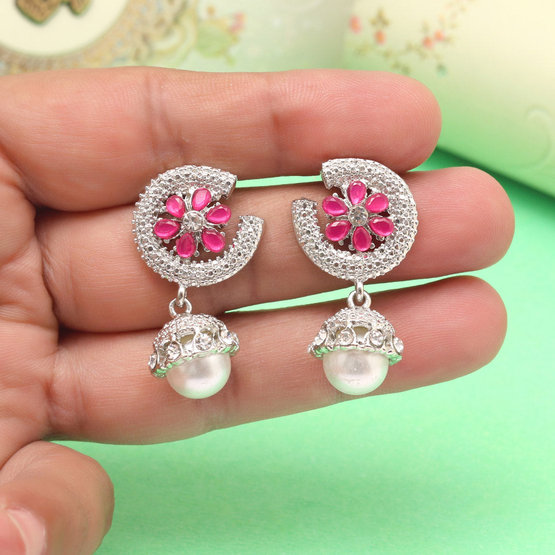 Graceful Rani Color Fashion Earrings