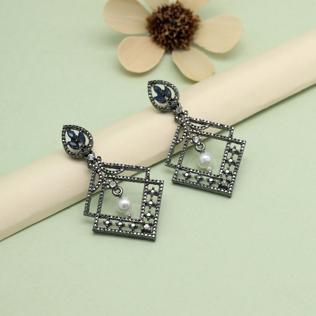 Sky Blue Color Fashion Earrings