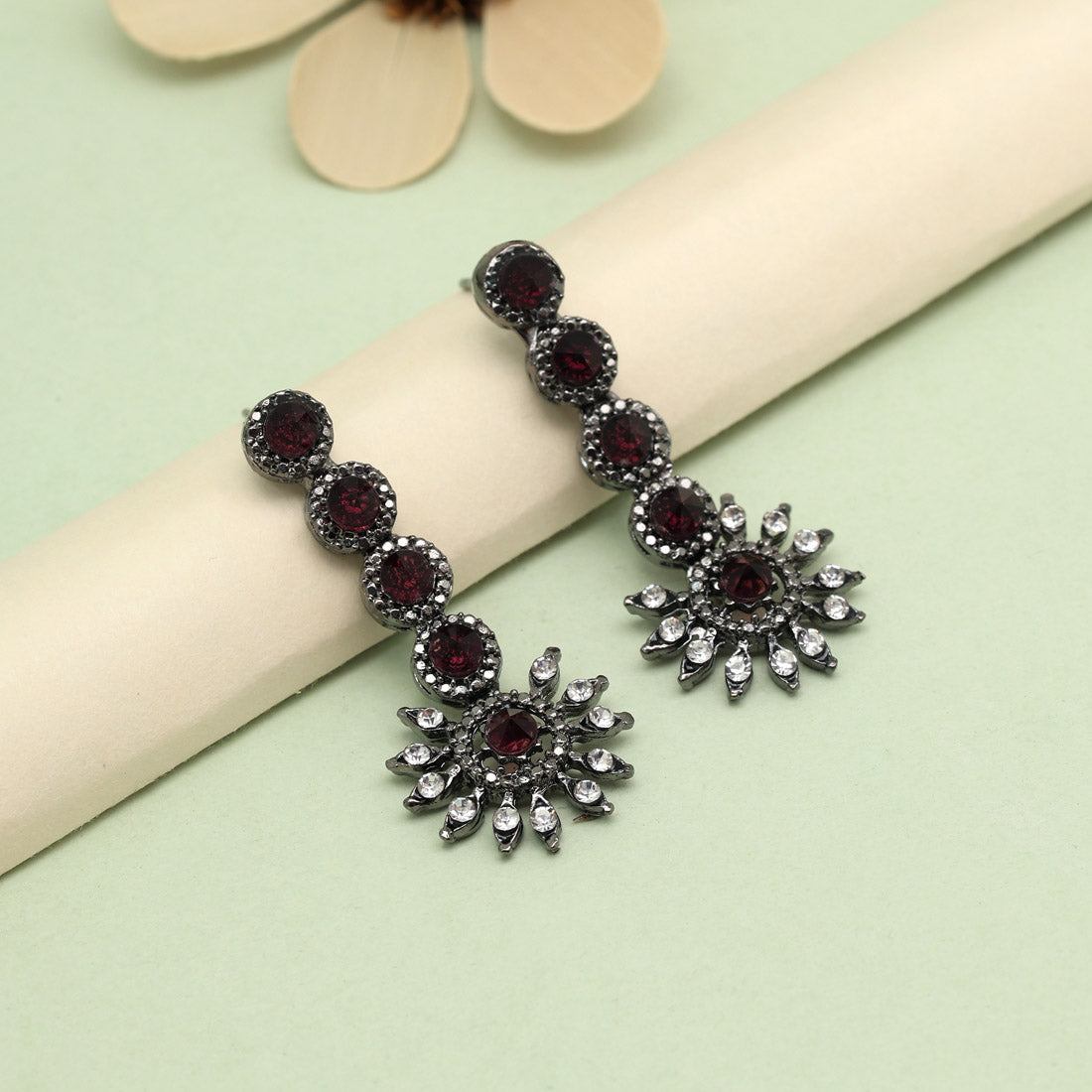Sunset Orange Color Fashion Earrings