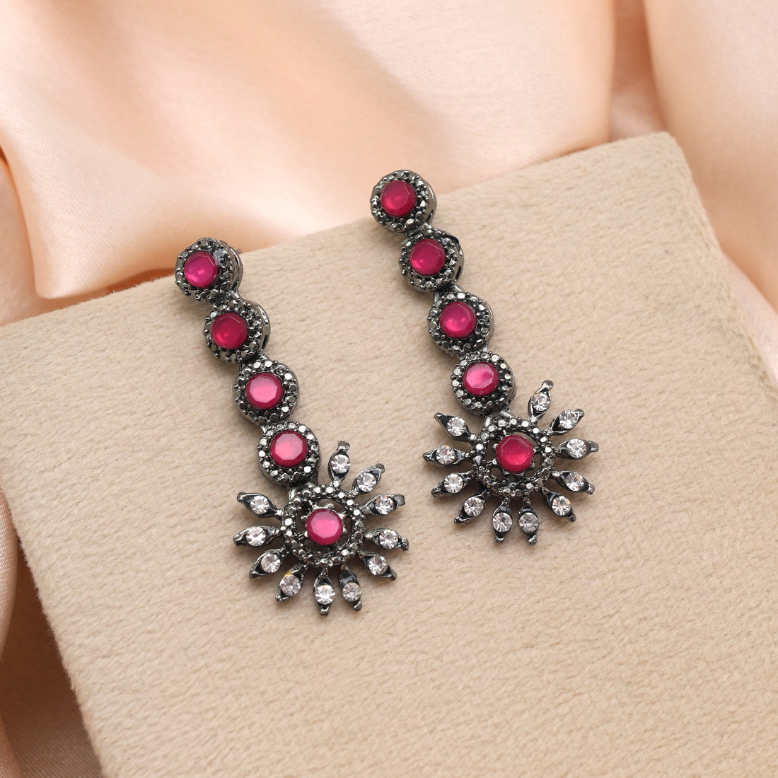 Sunset Orange Color Fashion Earrings