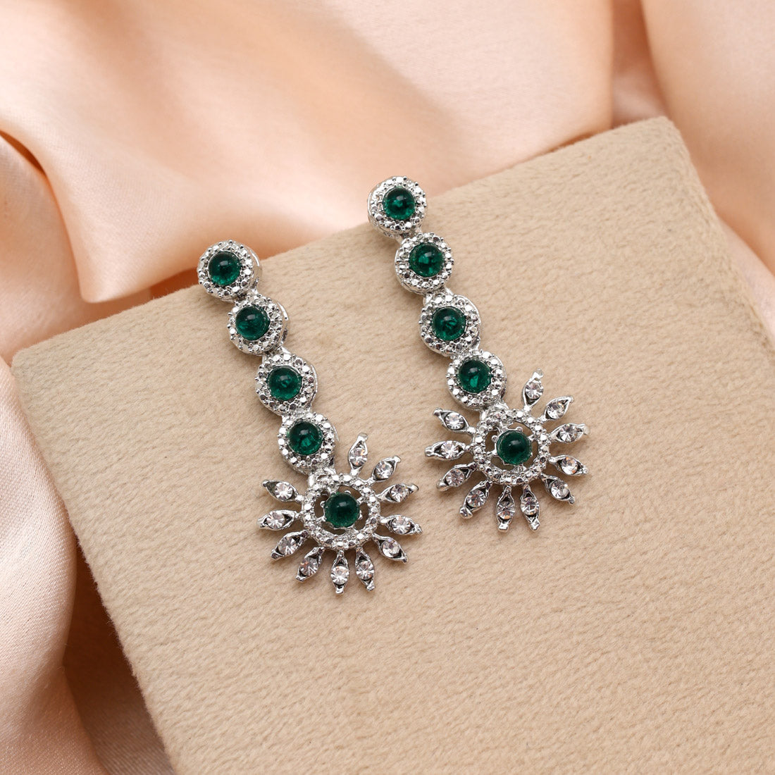 Mint Green Color Fashion Earrings