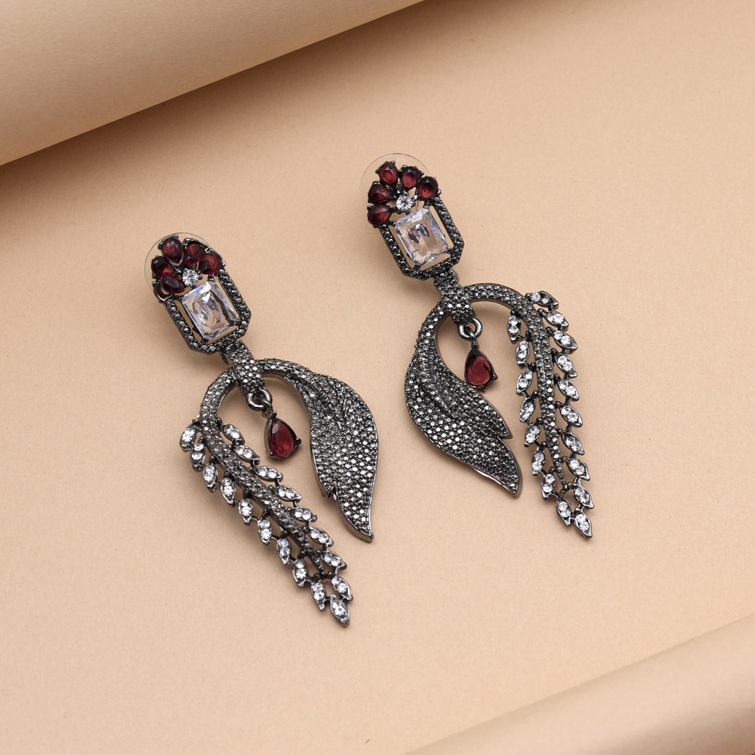 Radiant Magenta Color Fashion Earrings