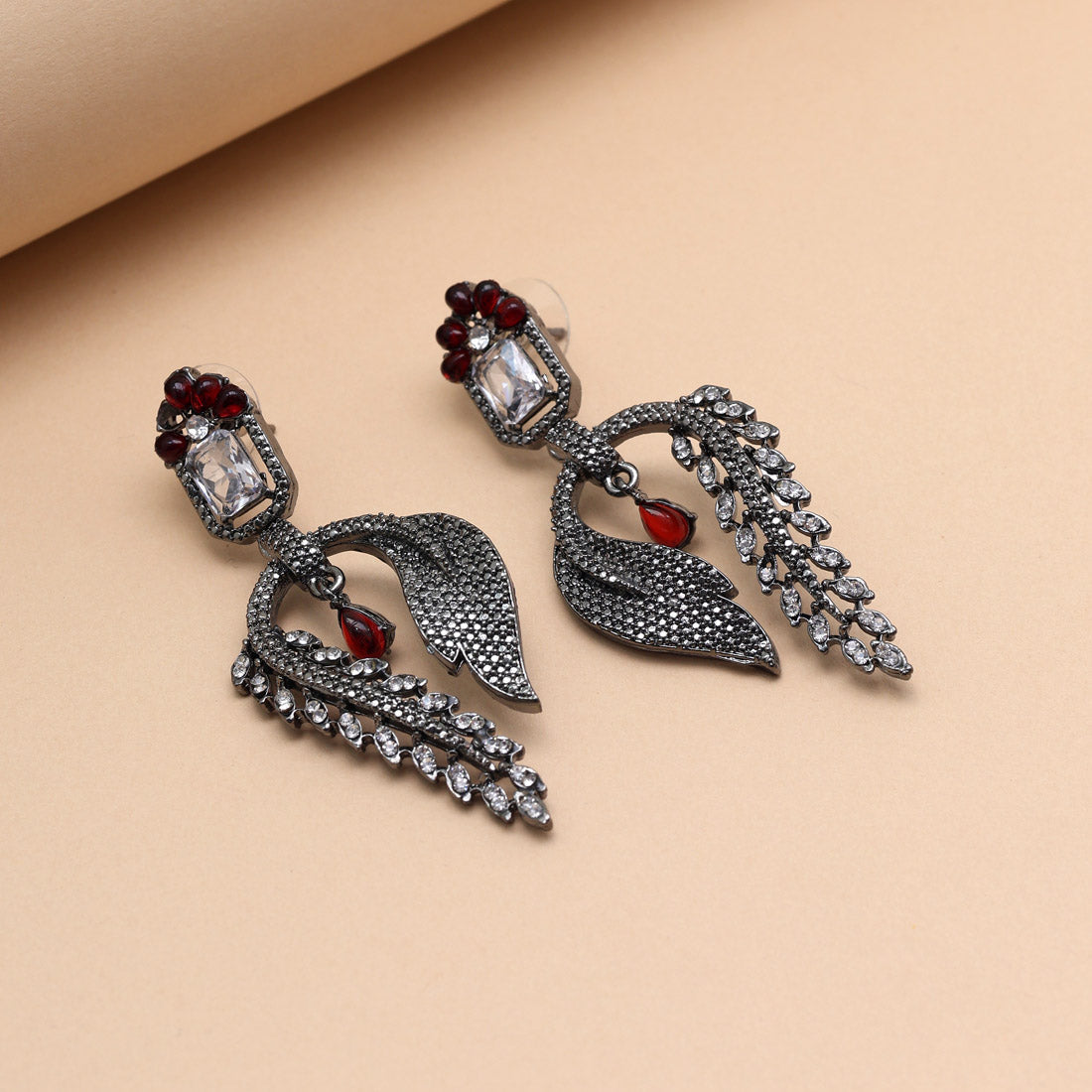 Radiant Magenta Color Fashion Earrings