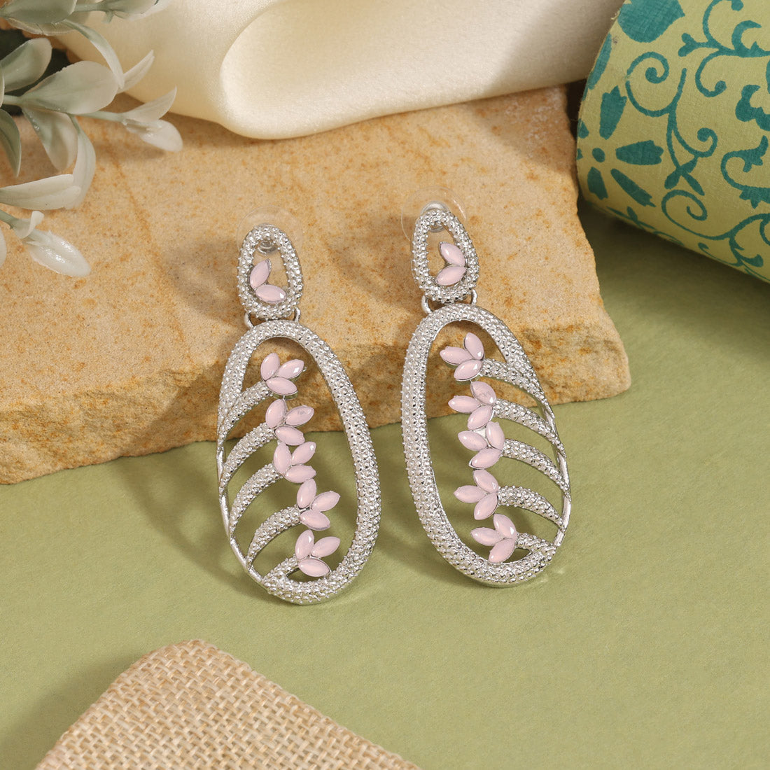Pink Color Fashion Earrings Designed For A Youthful And Chic Statement