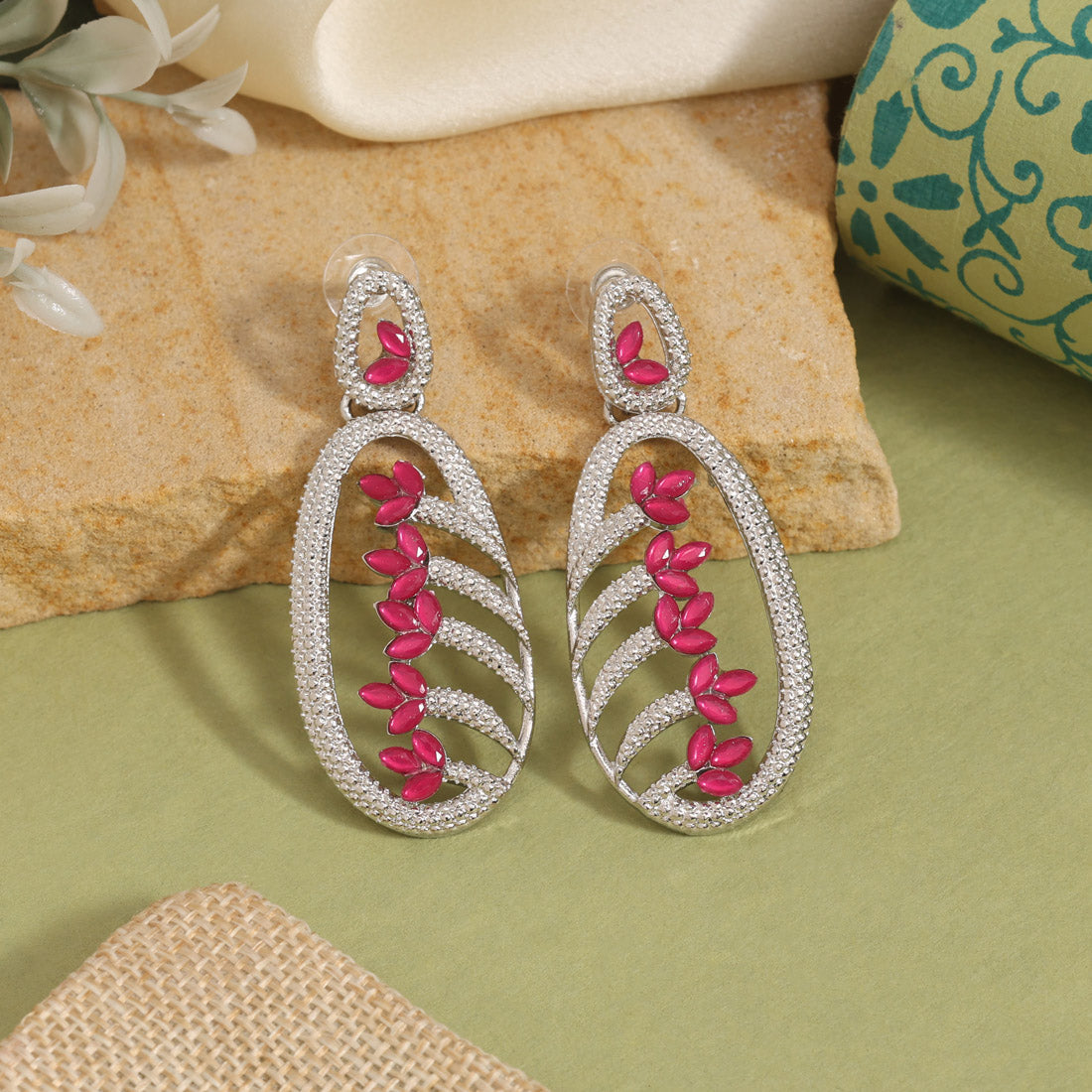 Rani Color Fashion Earrings That Are Perfect For Weddings And Celebrations