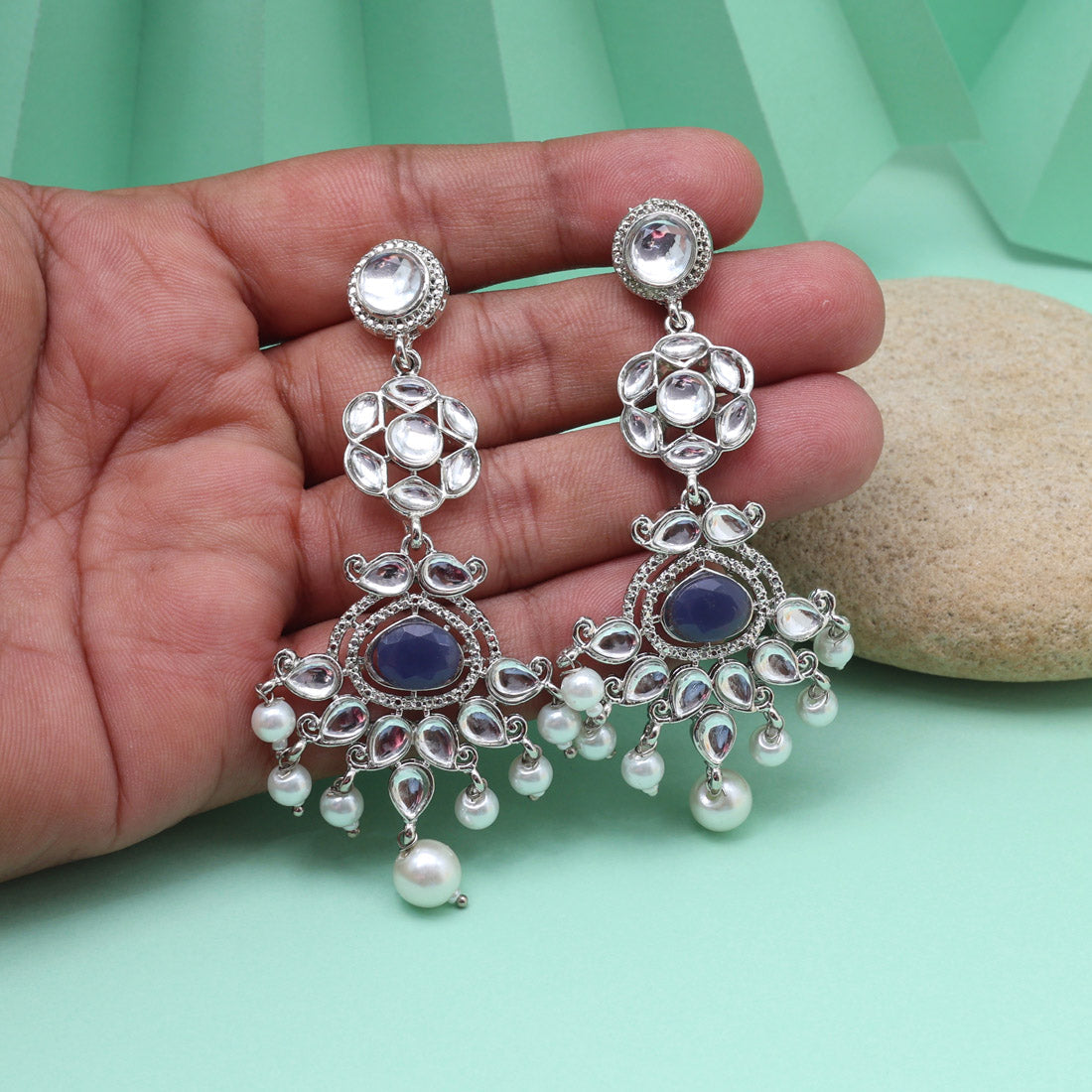 Blue Color Fashion Earrings Giving You A Cool And Contemporary Style