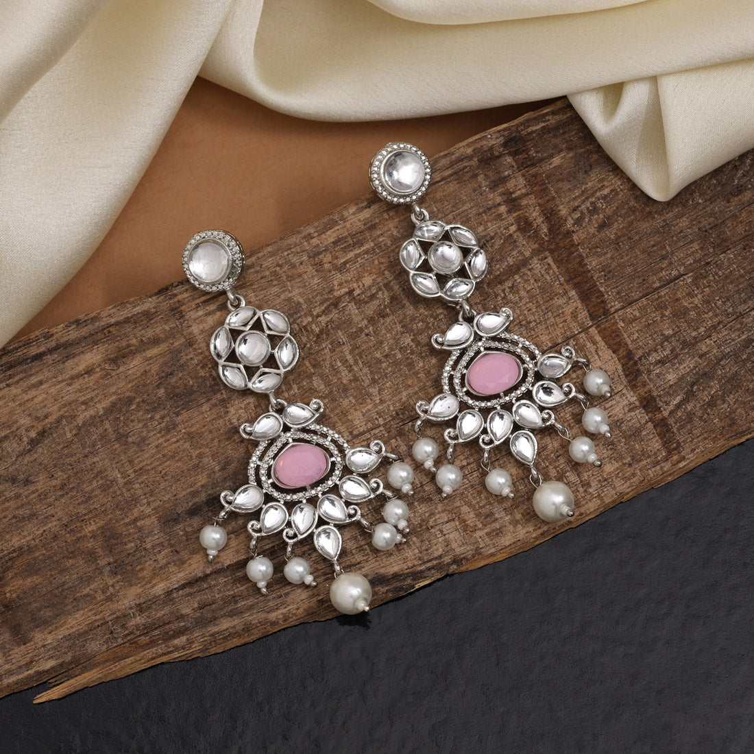 Pink Color Fashion Earrings For Flirty Dates And Soft Fashion Looks