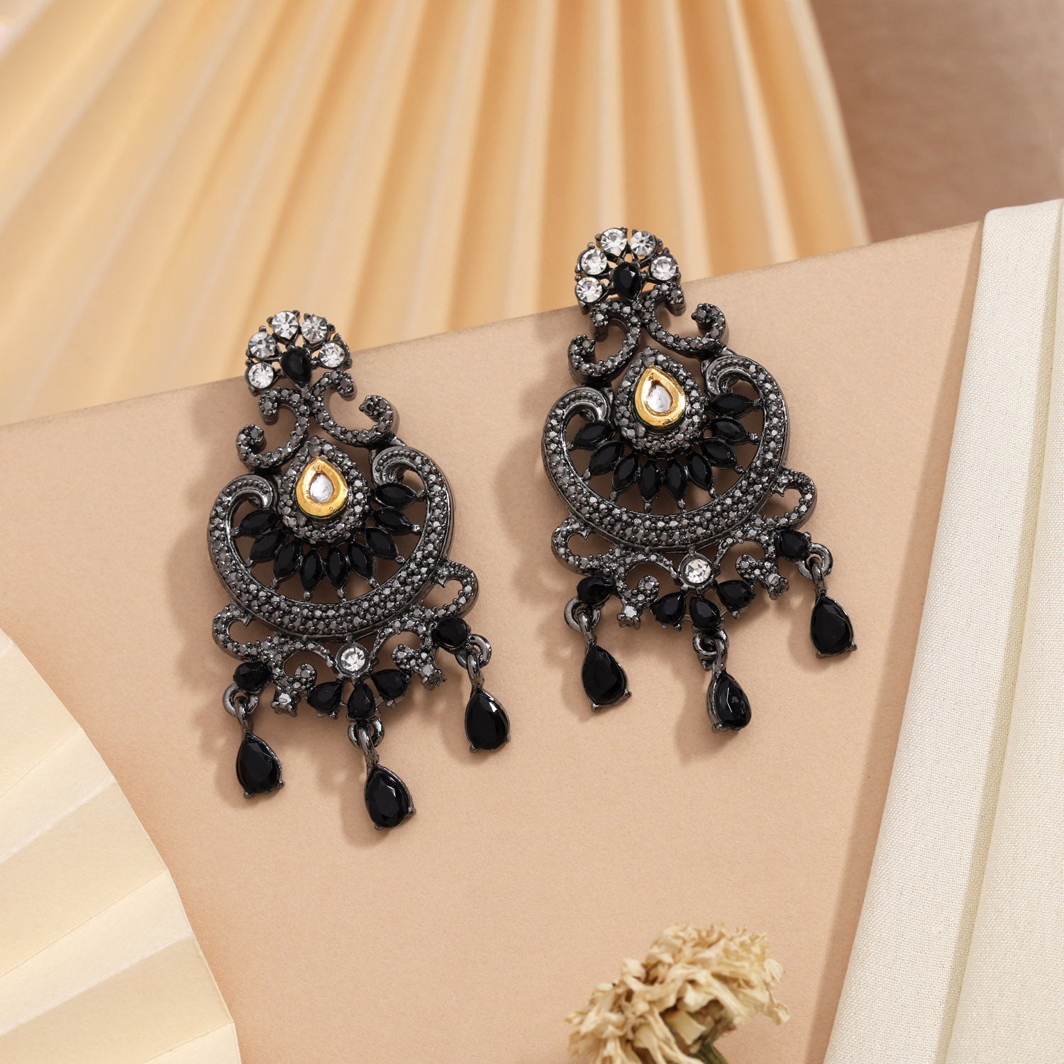 Black Suit Black Dress Matching Earrings Black Colour Dress And