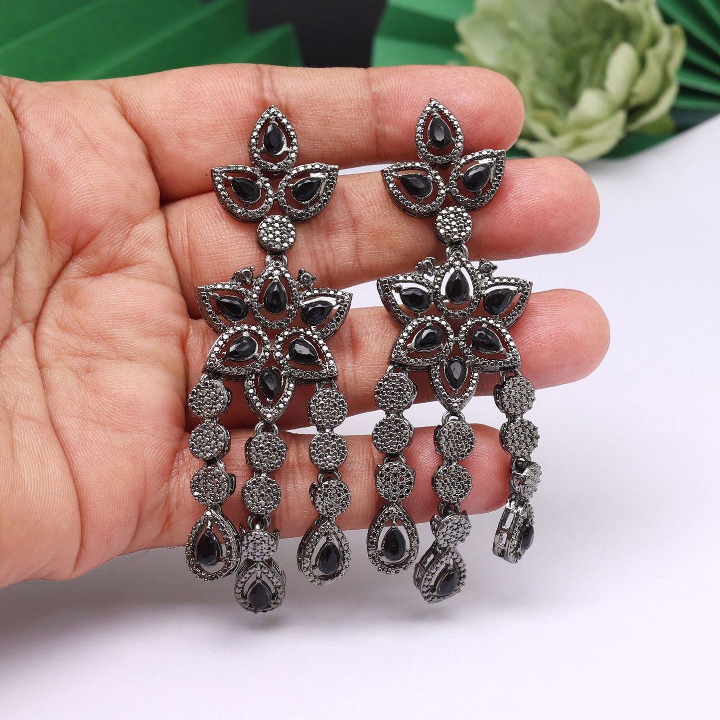 Jet Black Color Fashion Earrings That Never Go Out Of Timeless Fashion