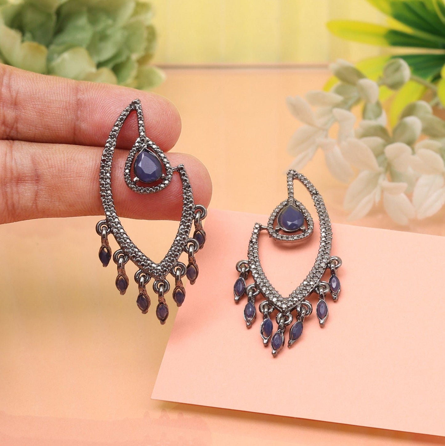 Cloud Blue Color Fashion Earrings To Pair With Whites And Denim Jeans