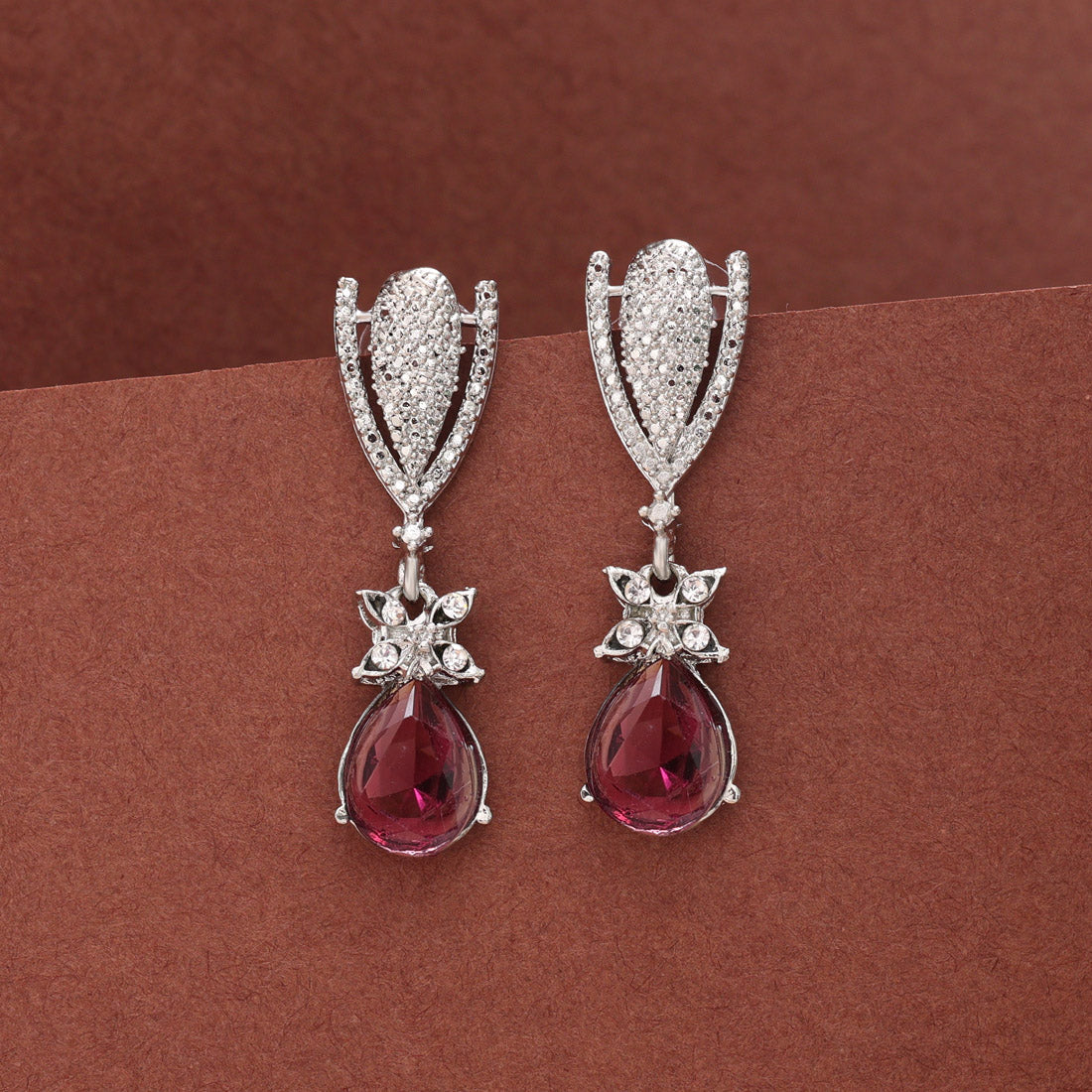 Rani Color Fashion Earrings For Ethnic Outfits And Daily Fashion