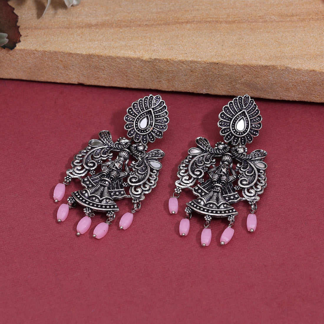 Assorted Color 10 Pairs Of Oxidised Earrings (GSE1190CMB)
