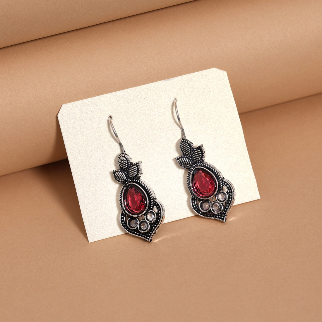 Assorted Color 11 Pairs Of Oxidised Earrings (GSE1201CMB)