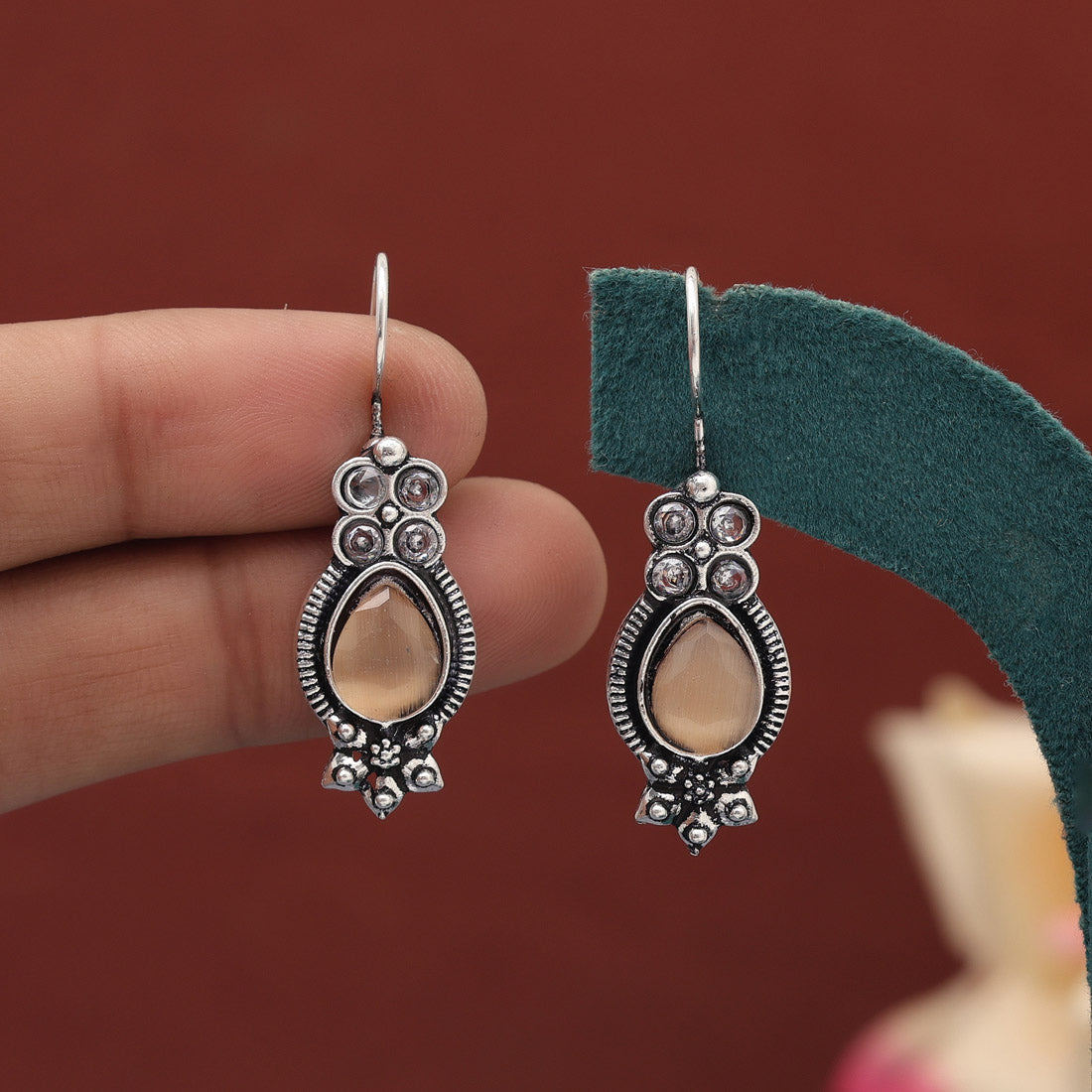 Assorted Color 12 Pairs Of Oxidised Earrings (GSE1203CMB)
