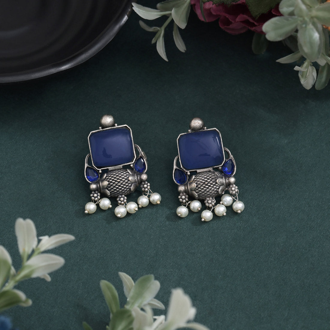 Eye-Catching Blue Color Oxidised Earrings To Elevate Your Outfit