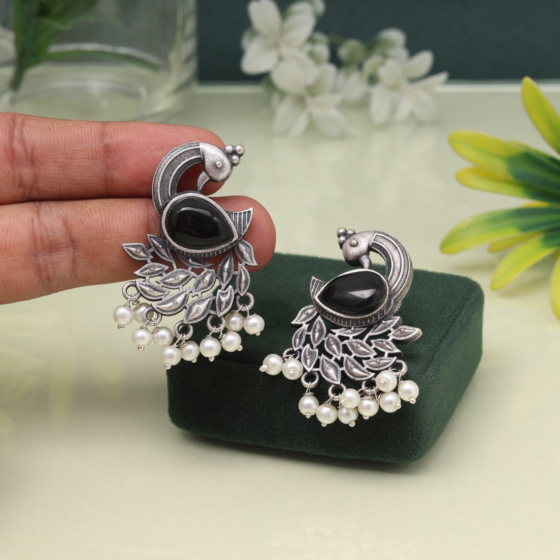 Black Color Oxidised Earrings To Match Any Ethnic Or Indo-Western Look