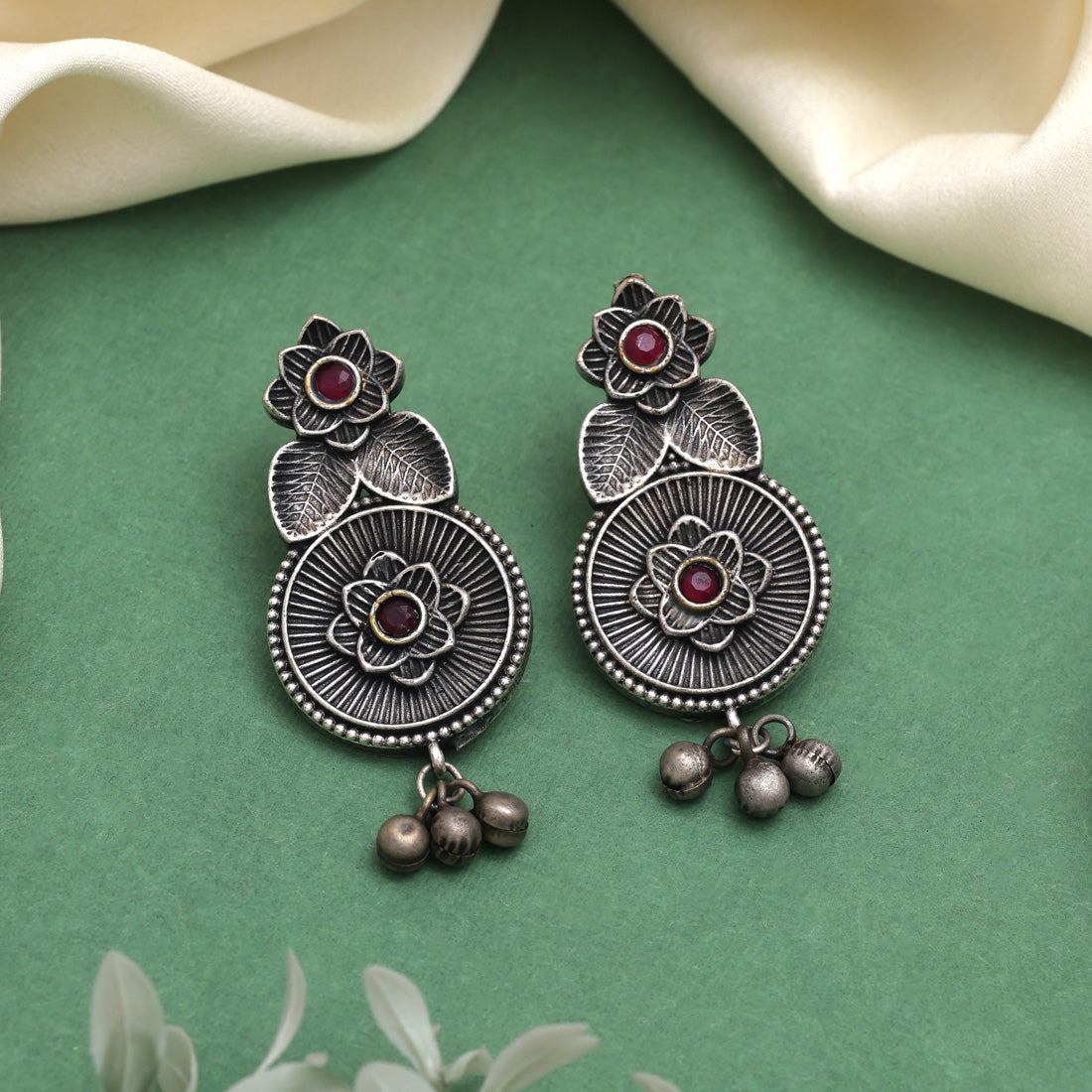 Rani Color Oxidised Earrings For Bridal, Festive, And Daily Wear