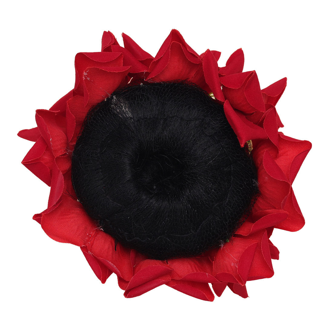 Red Color Rose Floral Hair Juda//Bun (HRP196RED)
