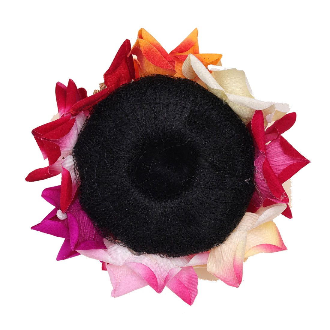 Multi Color Rose Floral Hair Juda//Bun (HRP197MLT)