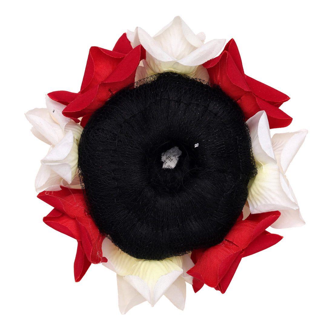 Red & White Color Rose Floral Hair Juda//Bun (HRP201REDWHT)