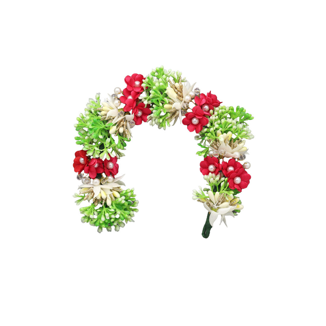 Rani Color Flower Gajra For Women Hair Pin (HRP224RNI)