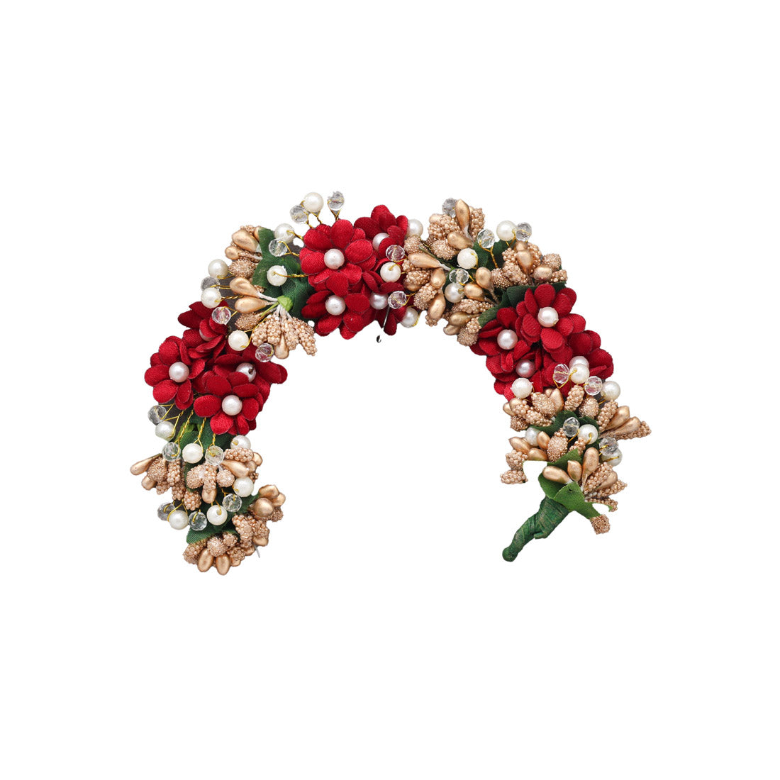 Maroon Color Flower Gajra For Women Hair Pin (HRP226MRN)