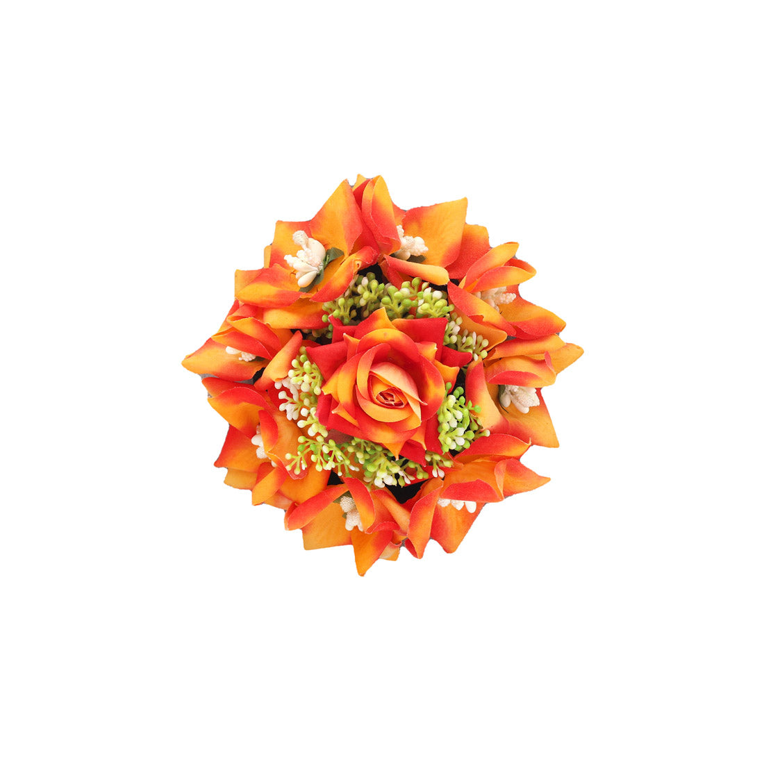 Orange Color Rose Flower Hair juda//Bun (HRP266ORG)