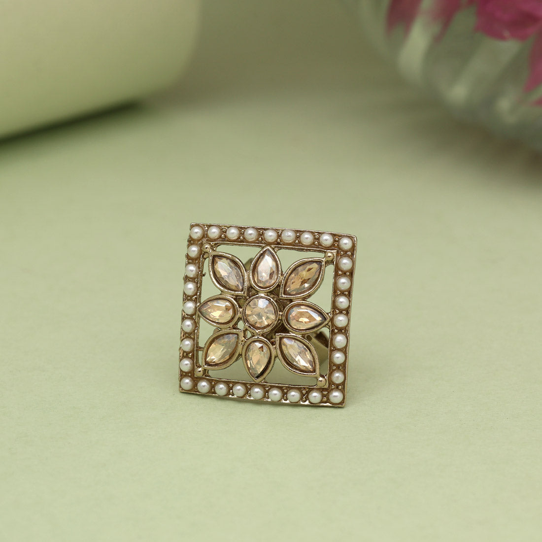 Gold Color Combo of 12 Pieces Of Finger Rings (KBSRCMB221)