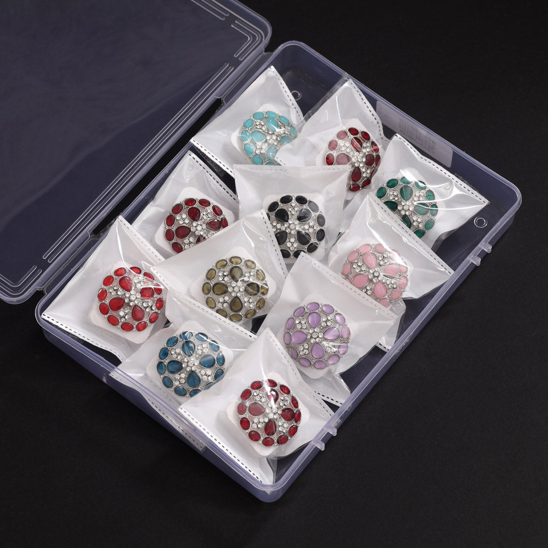 Multi Color Combo of 11 Pieces Of Finger Rings (KBSRCMB229)