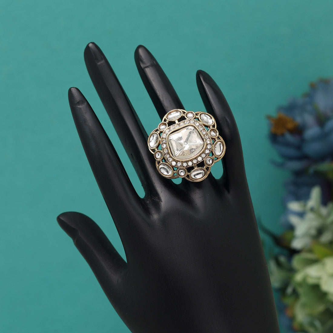 White Color Premium Kundan Rings – Pack Of 12