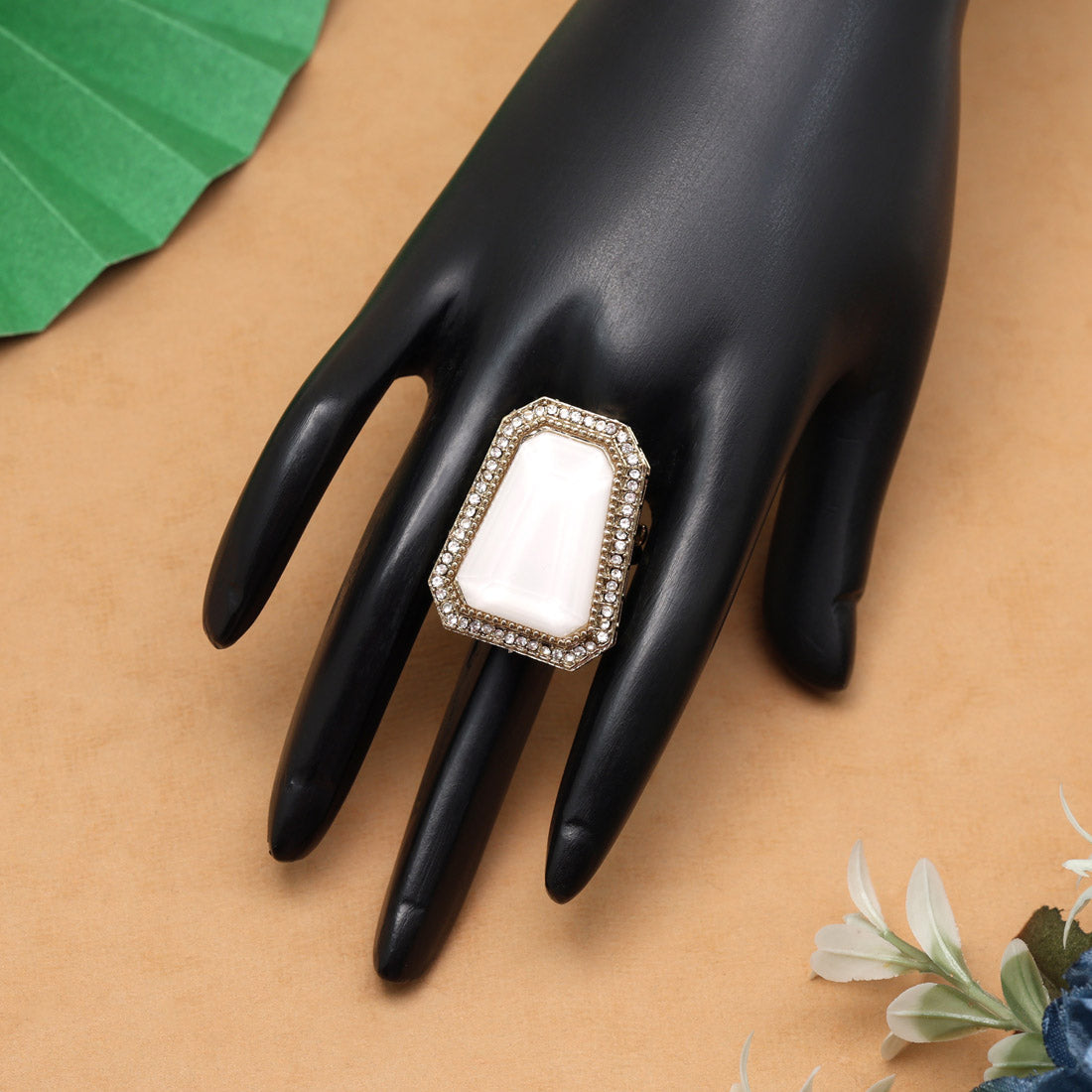 Traditional Assorted Color Kundan Finger Rings Set With 10 Unique Styles