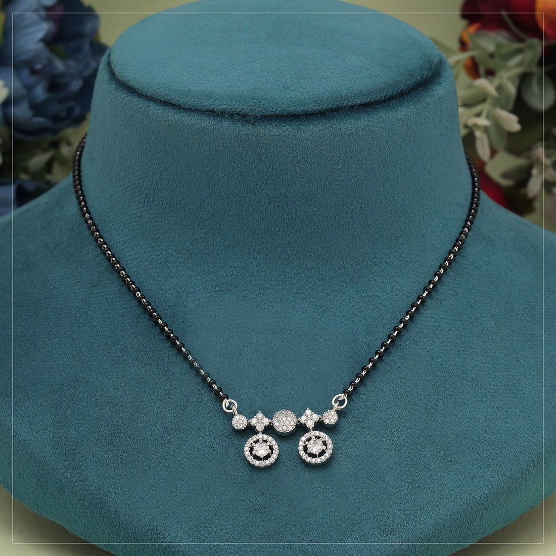 Silver Color American Diamond Mangalsutra (MS329SLV)