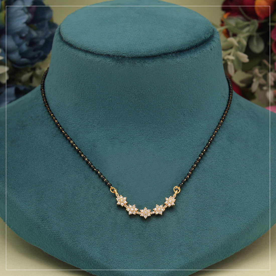 White Color American Diamond Mangalsutra (MS352WHT)