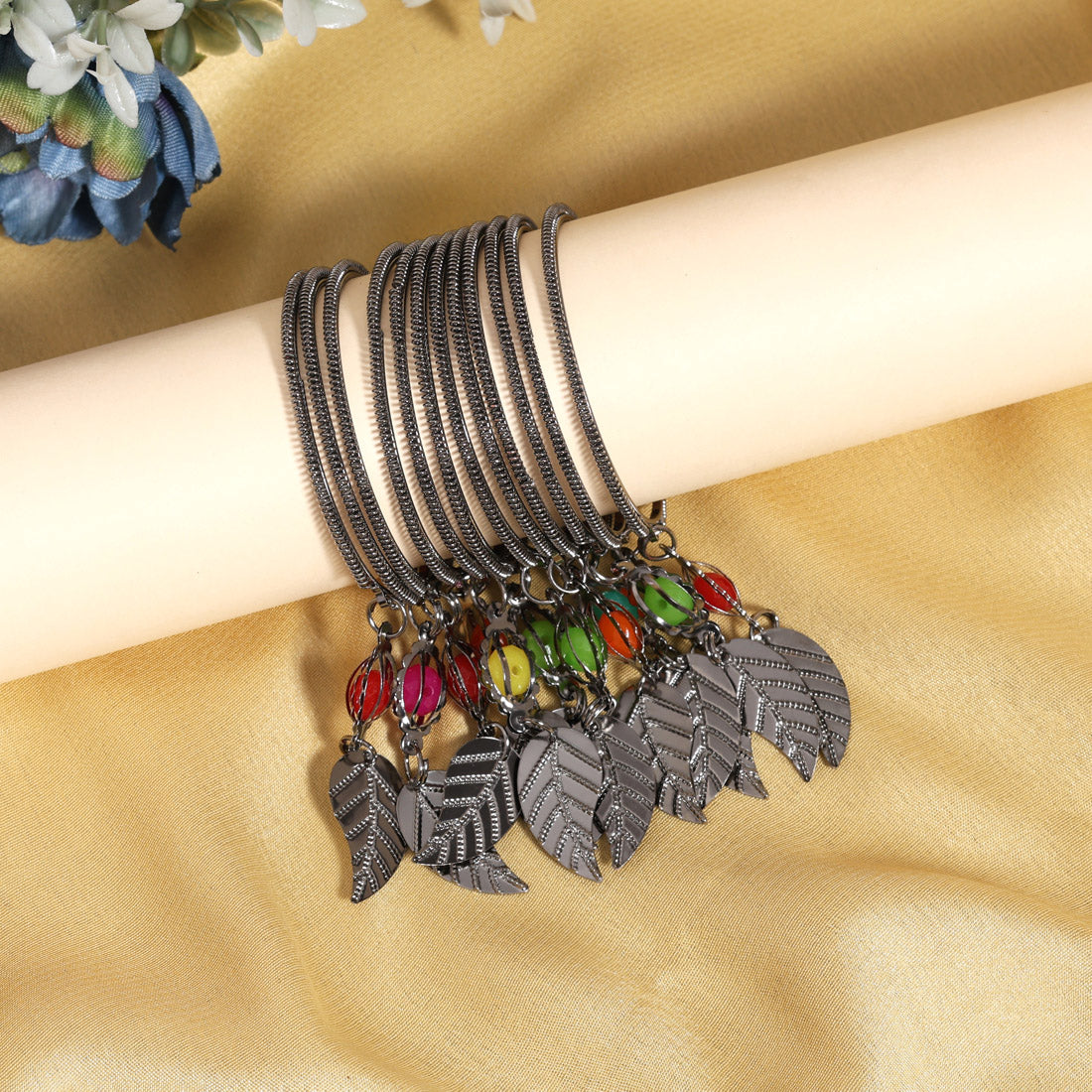Multi Color 1 Set Of Kids Bangle Size: 1.12 (PLKB874MLT-1.12)