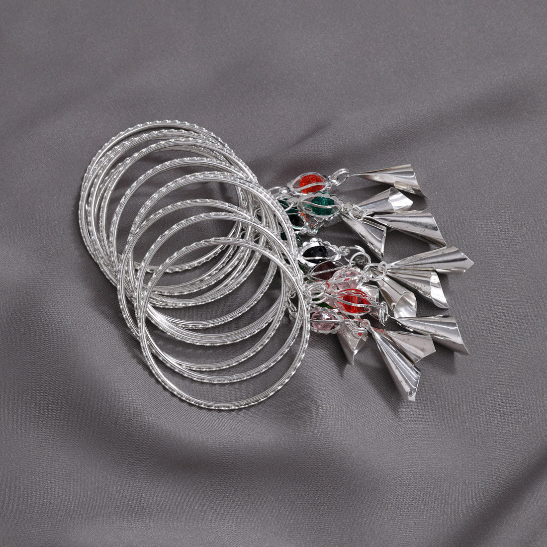 Multi Color 1 Set Of Kids Bangle Size: 1.14 (PLKB875MLT-1.14)
