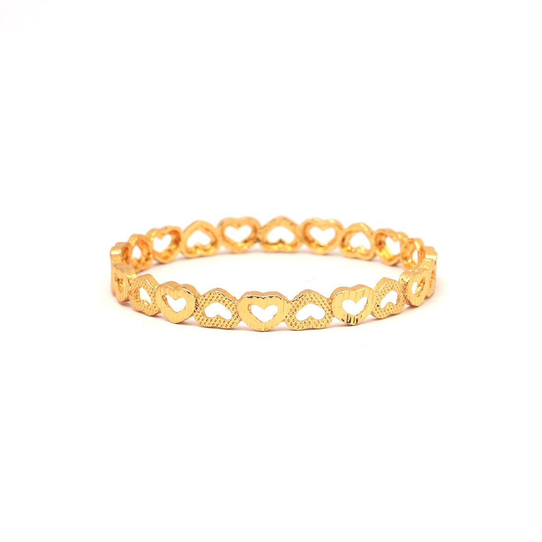 Gold Color 1 Set Of Bangle Size: 2.4 (PLKB880GLD-2.4)
