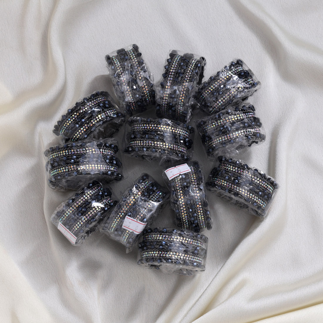 Black Color 12 Set Of Kids Bangles Combo Size(3 Set Of 1.12, 5 Set Of 1.14, 3 Set Of 2.0, 1 Set Of 2.2) (PLKBCMB666)