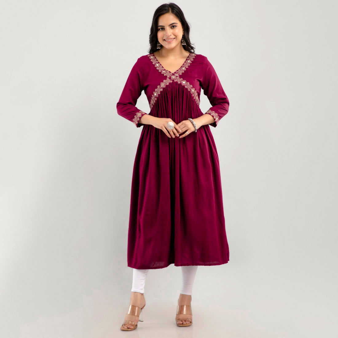 Magenta Color Anarkali Kurta (RK215MNT)