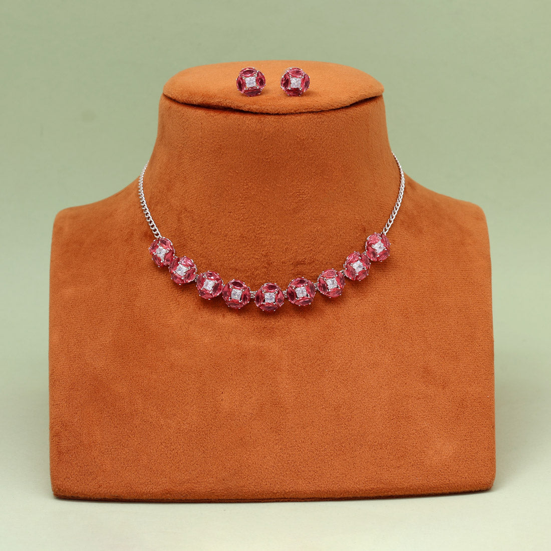 Rani Color Stone Necklace Set (STN234RNI)