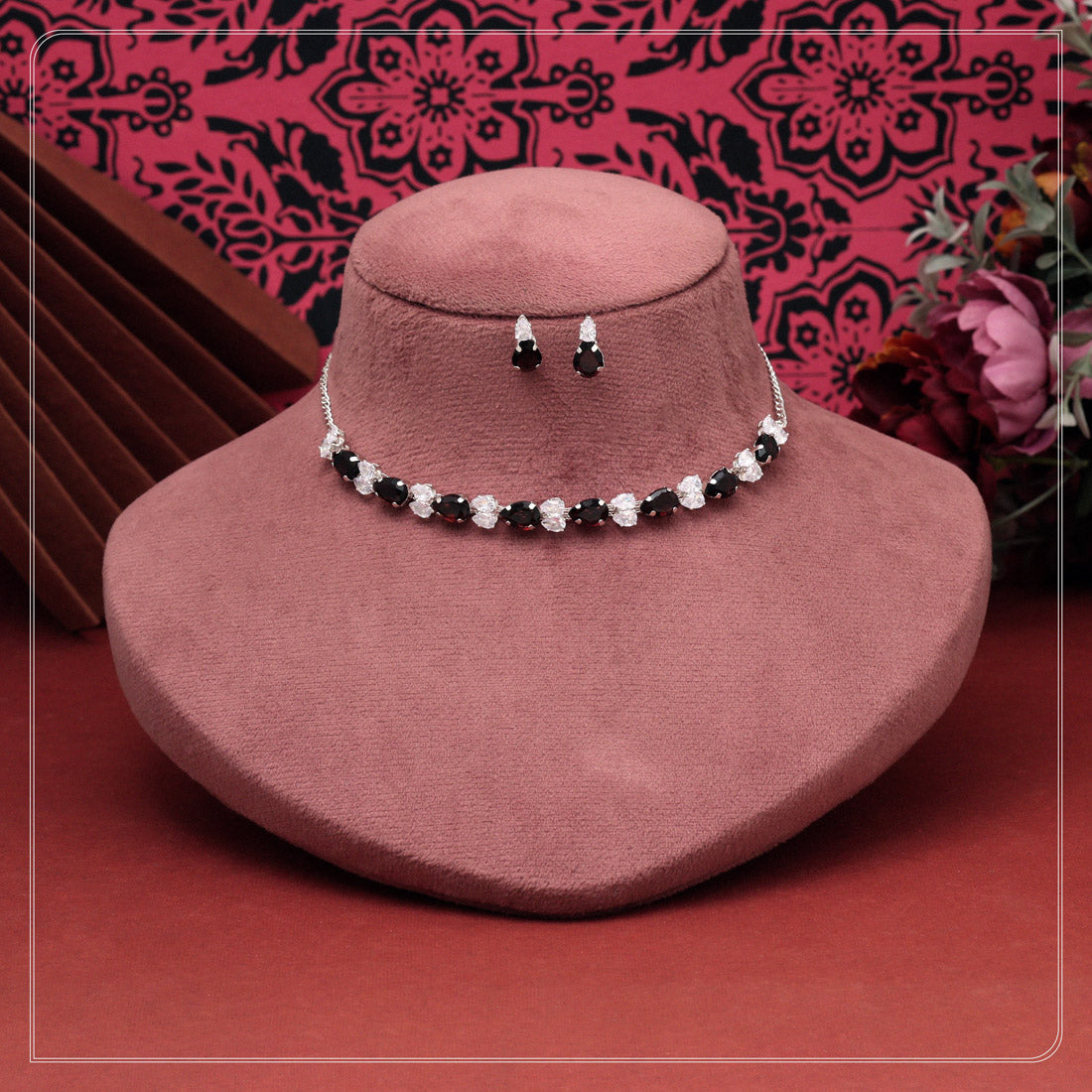 Brown Color Stone Necklace Set